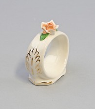 9959316 Porcelaine Ens Rond de Serviette Handmodell. Rose Peach or 6x2, 5x6cm