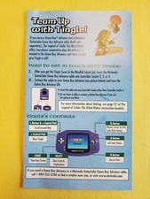 Team Up With Tingle Zelda Wind Waker Windwaker Nintendo Gamecube Insert ONLY
