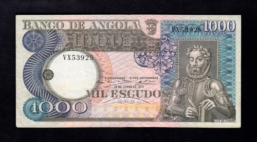 F.C. ANGOLA , 1000 ESCUDOS 1973 , EBC- ( XF- ) , P.108 . - Imagen 1 de 2