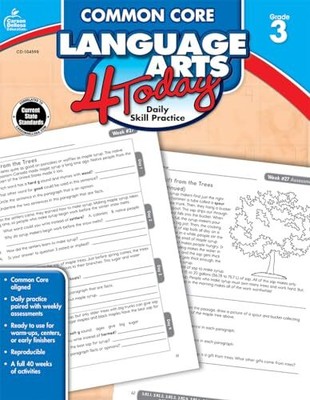 Common Core Language Arts 4 Today, Grade 3: Daily... - Carson Dellosa Education