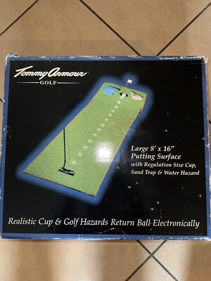 Indoor Putting Green Tommy Armour Putting Challenge Electric Ball Return 9 ft