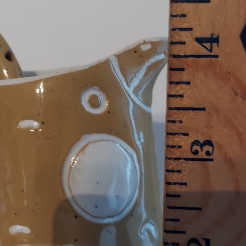 Knotenarbeit Vogel Milchkännchen + Keramik Löffel Set hellbraun Vogel - Bild 12 von 12