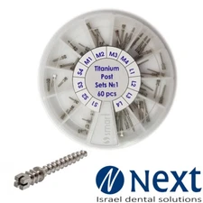 Dental Titanium Screw Posts Set 60pcs Anthogyr compatible dentatus 