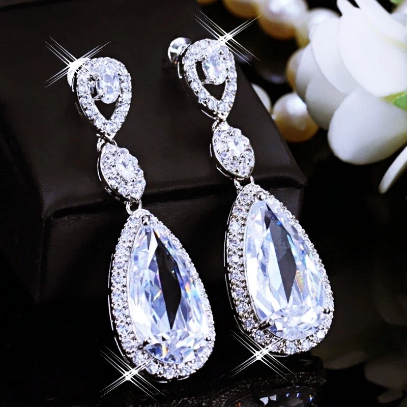 White store teardrop earrings