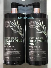 (2-Pk) BOTANICAL SPA THERAPY ~ STRESS RELIEF EUCALYPTUS MINT BODY WASH Shea Aloe
