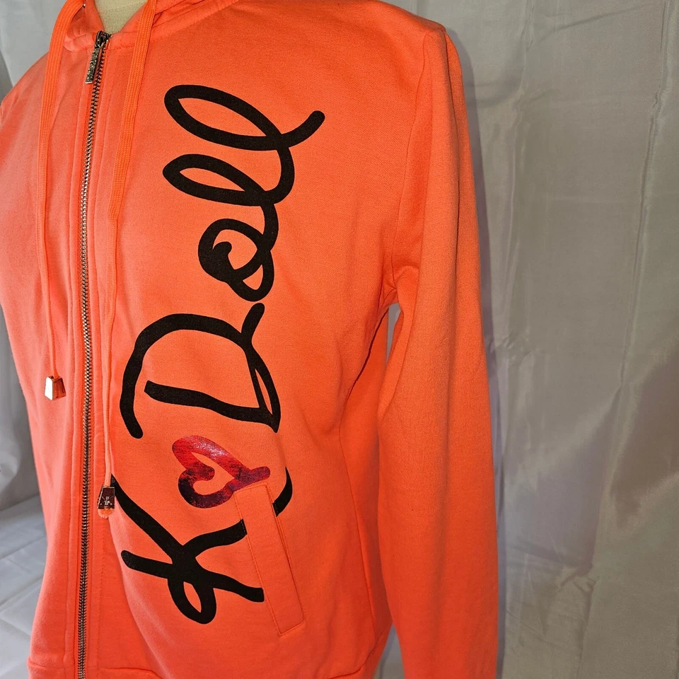 Kardashian Colección Cremallera Completa Sudadera con Capucha Ropa Activa Informal Atletismo Melocotón M Foto 2 de 4