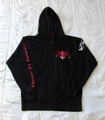 Throne of Katarsis Bed Craven Black Full Zip Hoodie Death Metal