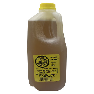 Prairie Sunshine 100% Natural Honey (5 lb) Minimal processing preserves enzymes