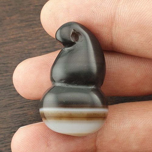 Carving Tibetan Vintage Agate Pendant Necklace - Picture 11 of 18