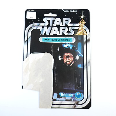 1977 Vintage Kenner STAR WARS Death Squad Commander Cardback 12C Cut Creased