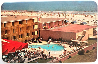 Marlborough Blenheim Atlatic City NJ Postcard pool private tunnel ice rink