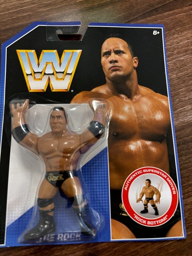 WWE MATTEL RETRO SERIES 2 THE ROCK WRESTLING ACTIO...