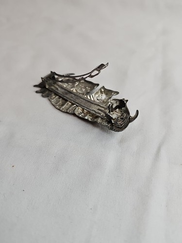 Vintage Kitty Cat Barrette 5 Felines Mixed Metal Hair Clip Made in Korea! Artsy - Picture 6 of 6