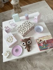 H&M Bettwäsche Rosa Bambi Reh Handtuch Stofftier Kinderzimmer Shabby Kissen
