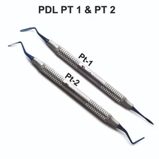 Periotome PDL Periodontal Ligament PT 1 & PT 2 Dental Tooth Extraction Blue Tips