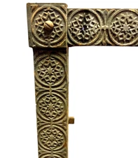 SCARCE ANTIQUE “SNOWFLAKE” VICTORIAN CAST IRON FIREPLACE SURROUND 30.5 x 24.25”