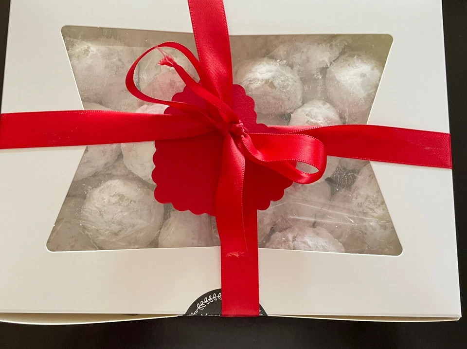 Galletas caseras 50 nueces bola de nieve o nogal, celda de bolsa, caja🎁 Foto 2 de 4