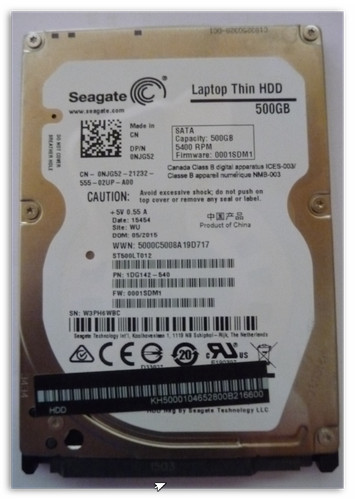 Seagate 2,5" interne Festplatte 500 GB LAPTOP THIN HDD SATA sehr guter Zustand !