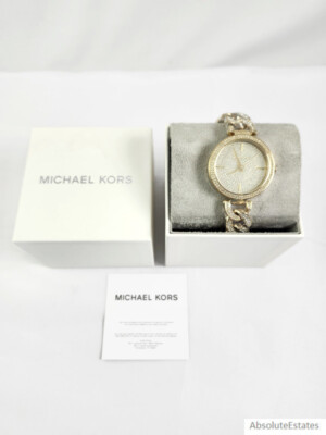 NEW Michael Kors Catelyn Chain Pave Glitz Gold Rhinestone NEW Michael Kors Catelyn Chain Pave Glitz Gold Rhinestone