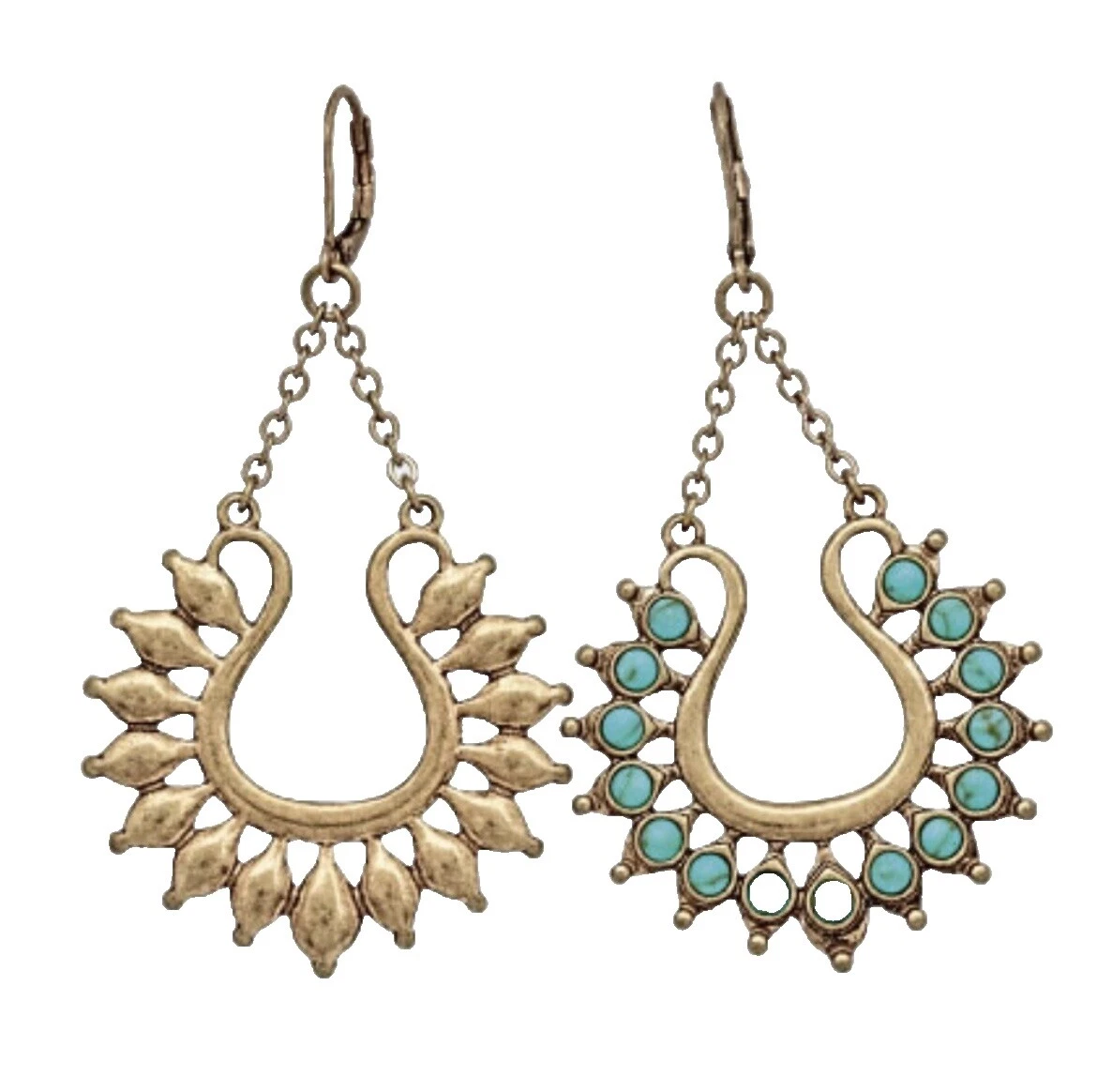 Pendientes de Moda Punk Turquesa