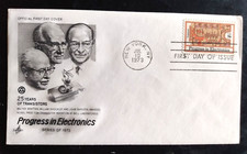 NOBEL PRIZE ELECTRONICS TRANSISTORS SHOCKLEY BARDEEN BRATTAIN 1973 FDC  unaddr