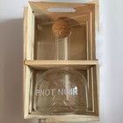 Artland Decanter Wine Bar By Artland Pinot Noir With Wood Crate Box. New