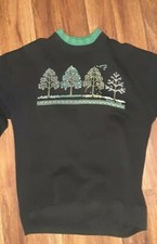 Vintage Morning Sun large sweatshirt trees snow