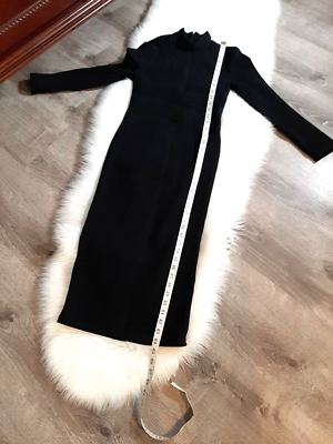 Whoinshop Women's Cross Strap Ribbed Bandage Long Sleeve Midi Fall