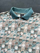 Vintage 90s Warner Brothers Studio Store Taz All Over Print Golf Polo Shirt L