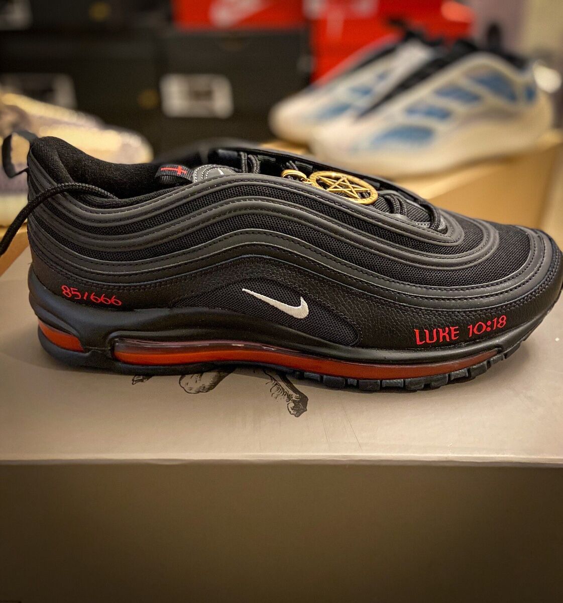 MSCHF x Lil Nas X “SATAN SHOES” Air Max 97 | Size 10.5 Mens MSCHF x Lil Nas X “SATAN SHOES” Air Max 97 | Size 10.5 Mens