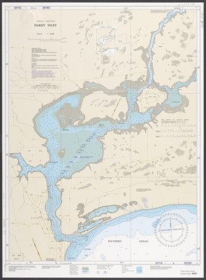Vintage Old Map - Hardy Inlet Nautical Chart Augusta Flinders Bay ...