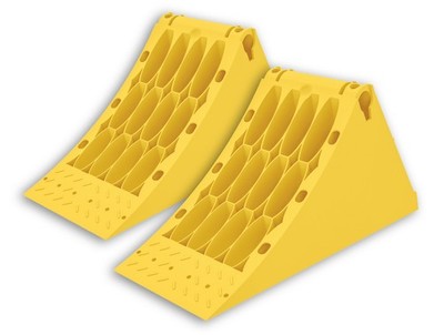2x Unterlegkeil Hemmschuh G46 mit Gleitschutz 5t, 5000 kg DIN 76051-E46 Lokhen