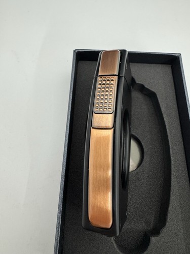 Tagliasigari doppio XIKAR Flip - taglio a V e taglio dritto - nero e bronzo - nuovo - Foto 3 di 9