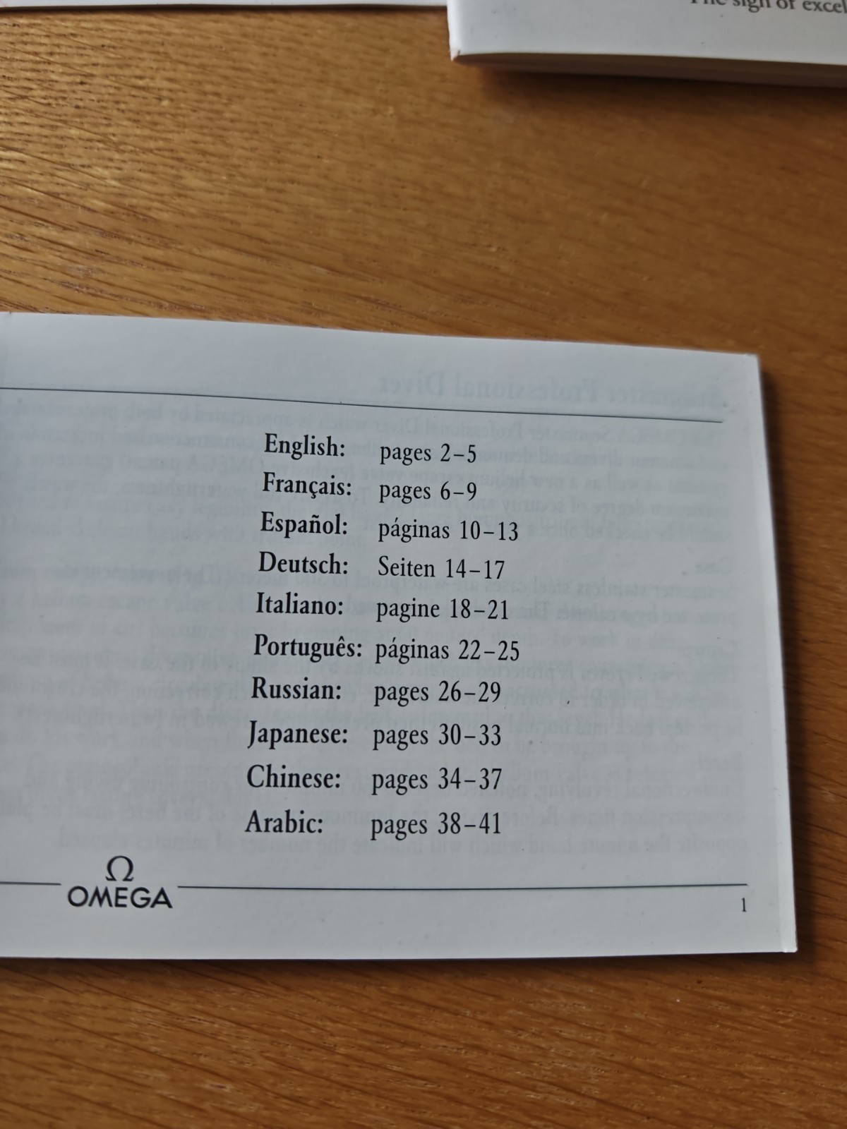 Omega Set operating instructions seamaster cal. 1… - image 6