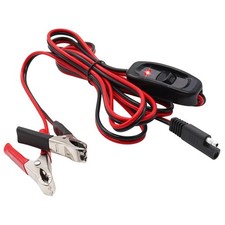 8FT SAE 16AWG Wire Harness with On/Off Switch Silver Alligator Clips,12V Spra...