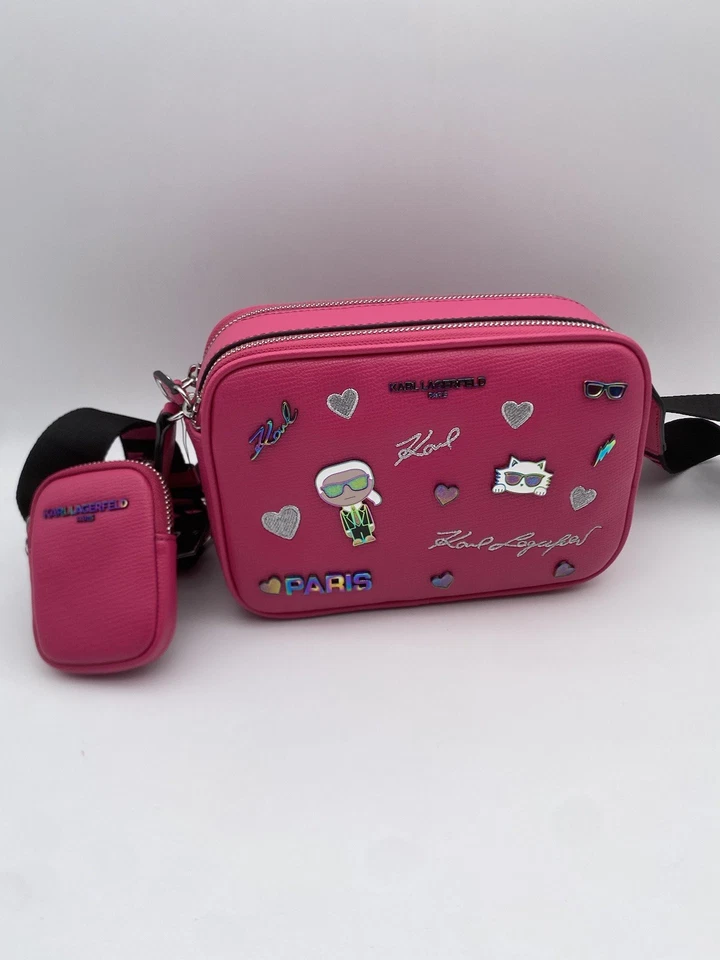 Bandolera/cámara fucsia Karl Lagerfeld Maybelle  Foto 3 de 4