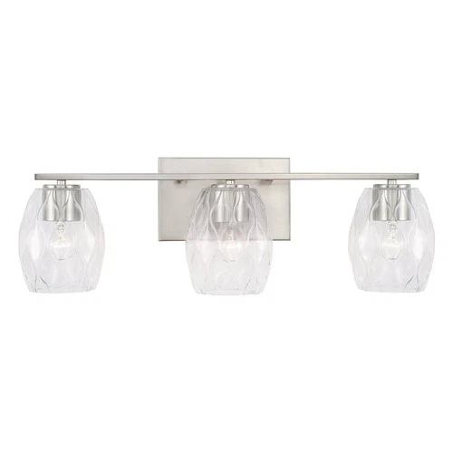 Capital Lucas 24" Wide Brushed Nickel 3-Light Bath Light - Picture 5 of 6