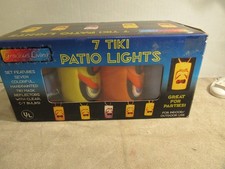 Vintage Tiki Patio LIghts Decor Gracious Living 7 Lights - NIB