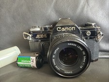 Very Used Canon AE-1 35mm SLR Film Camera W/ 50mm FD Film Tested Working Good