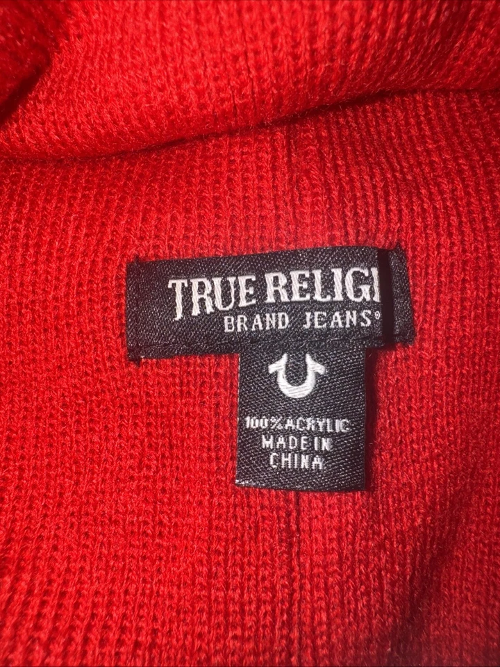 Gorro True Religion Unisex Rojo Bordado - Rojo y Blanco Foto 2 de 3