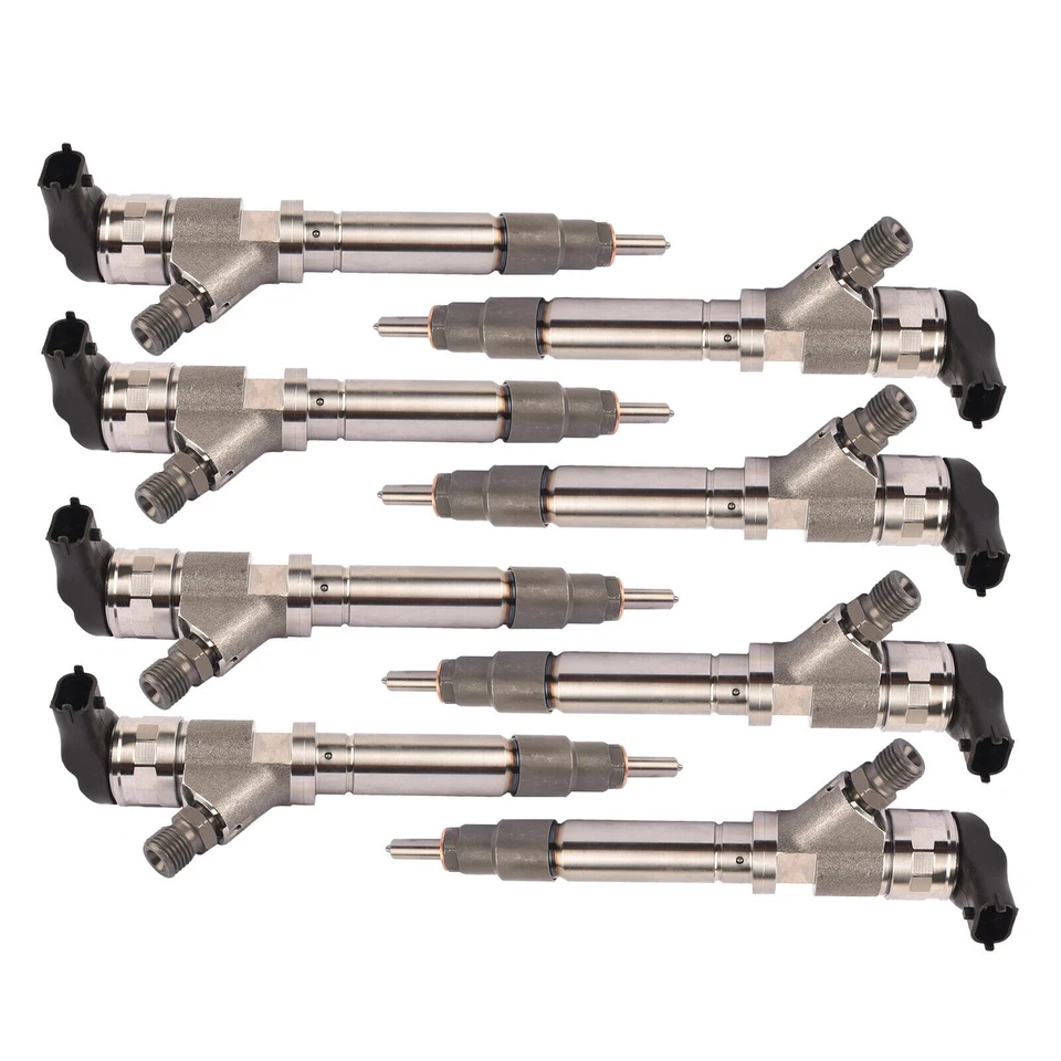 8X Bosch Fuel Injectors 0986435504 for 2004.5-2005 GM Chevrolet 6.6L Duramax LLY Foto 4 de 4