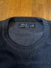 Polo Ralph Lauren Sweater Mens XL Navy Blue Crew Neck 100 Pima Cotton