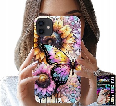 Hülle für iPhone 13 Mini - Sonnenblume mit Schmetterling, Hülle + Folie