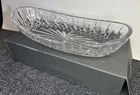 Waterford Crystal Lismore Celery Dish Vintage Signed Stickers Free Shipping NIB