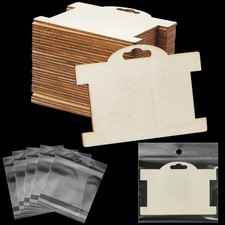 50 Pcs Wooden Bracelet Display Cards 3.74 x 2.76 Inch Jewelry Wood Display Ca...
