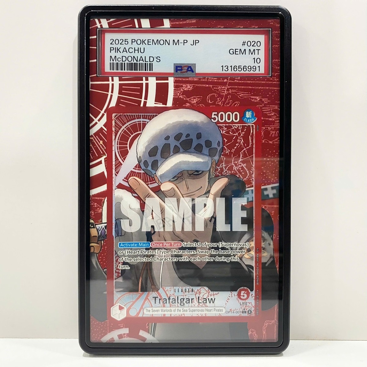 ONE PIECE TCG EXTENDED ART CASE TRAFALGAR LAW OP14-001 L THE AZURE