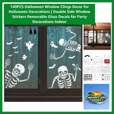 140PCS Halloween Window Clings Decor for Halloween Decorations Double Side ...