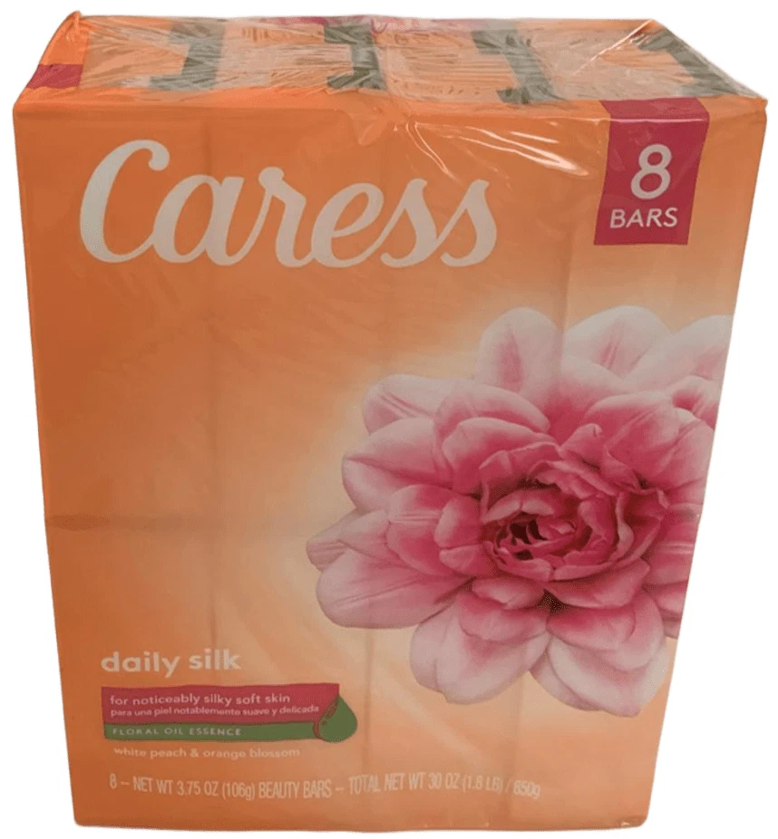 Ласка 8 шт. ежедневный шелковый батончик мыло белый персик и оранжевый цветок цветочная масляная эссенция - Изображение 4 из 4