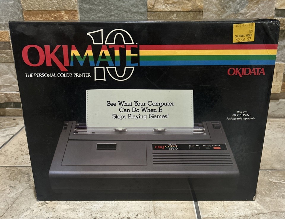 Okimate 10 Printer Personal Color Printer With Box & Ink for Commodore ...