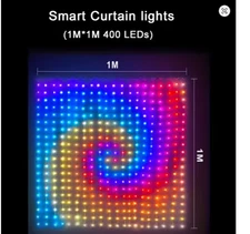 400 LED Smart Curtain String Lights – App, Remote & Music Sync, Outdoor/Fairy